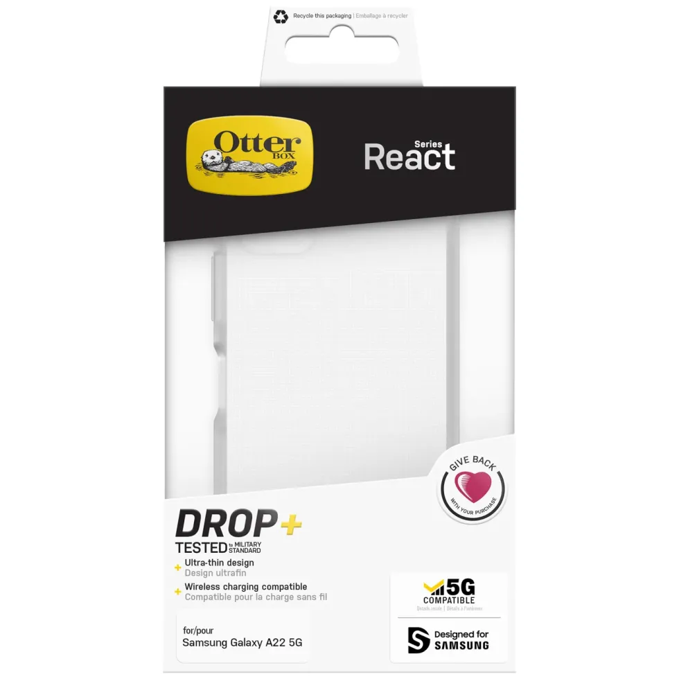 Otterbox React Etui for Galaxy A22 5G - Transparent