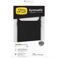 Otterbox Symmetry Cactus Leather Magsafe for iPhone 17 Pro Max Svart