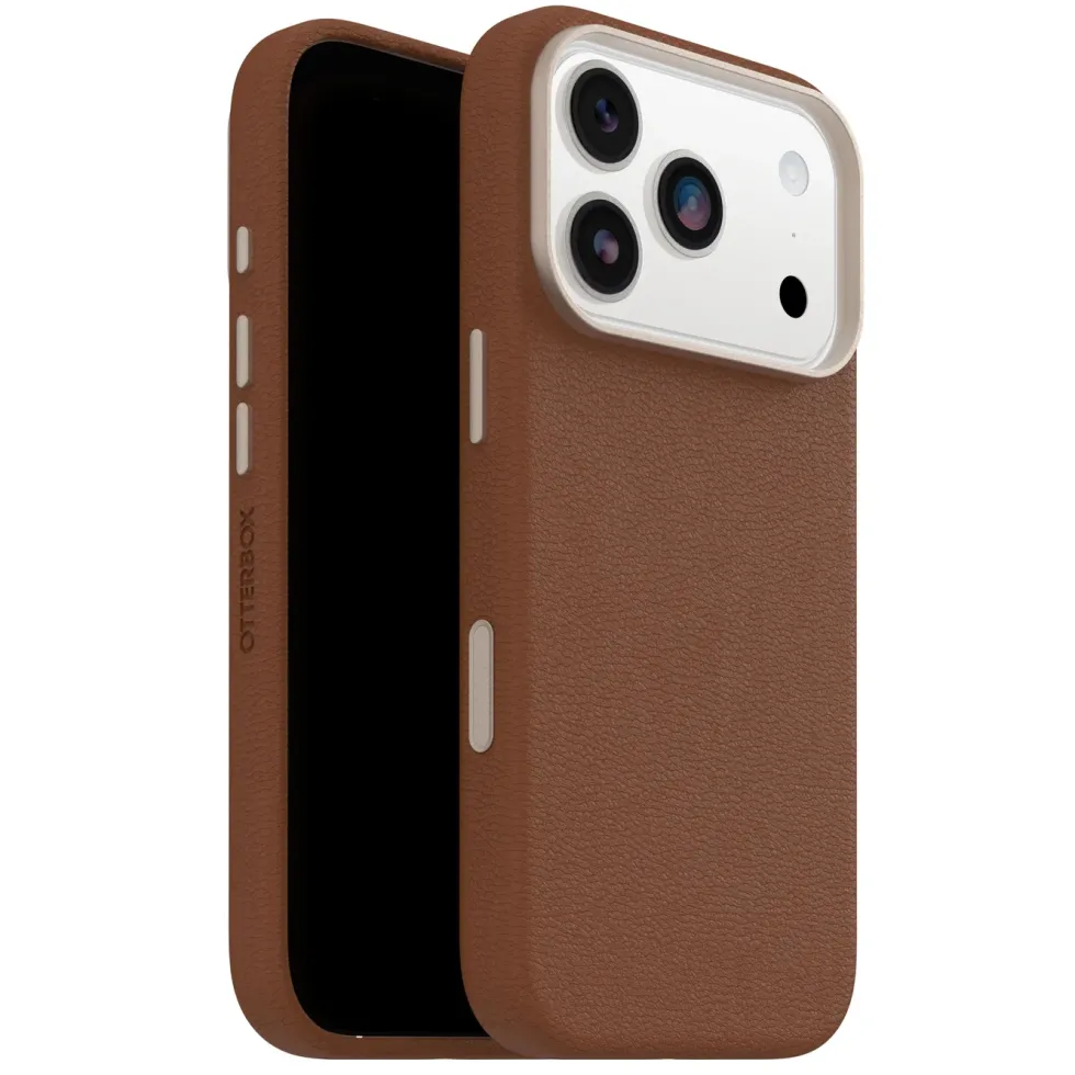 Otterbox Symmetry Cactus Leather Magsafe for iPhone 17 Pro Brun