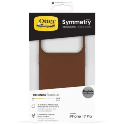 Otterbox Symmetry Cactus Leather Magsafe for iPhone 17 Pro Brun