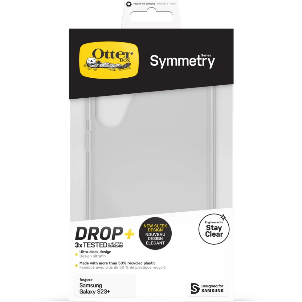 Otterbox Symmetry Deksel for Galaxy S23 Plus Gjennomsiktig