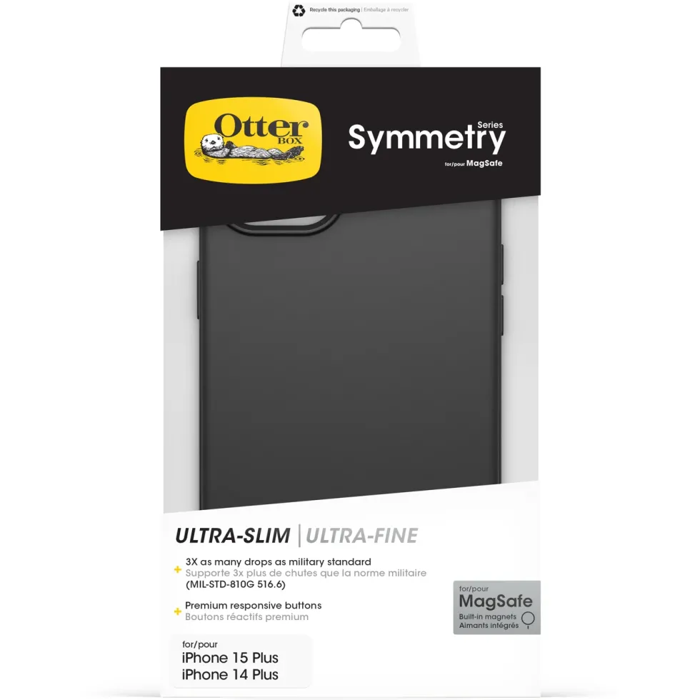 Otterbox Symmetry Magsafe for iPhone 14 Plus og 15 Plus Svart