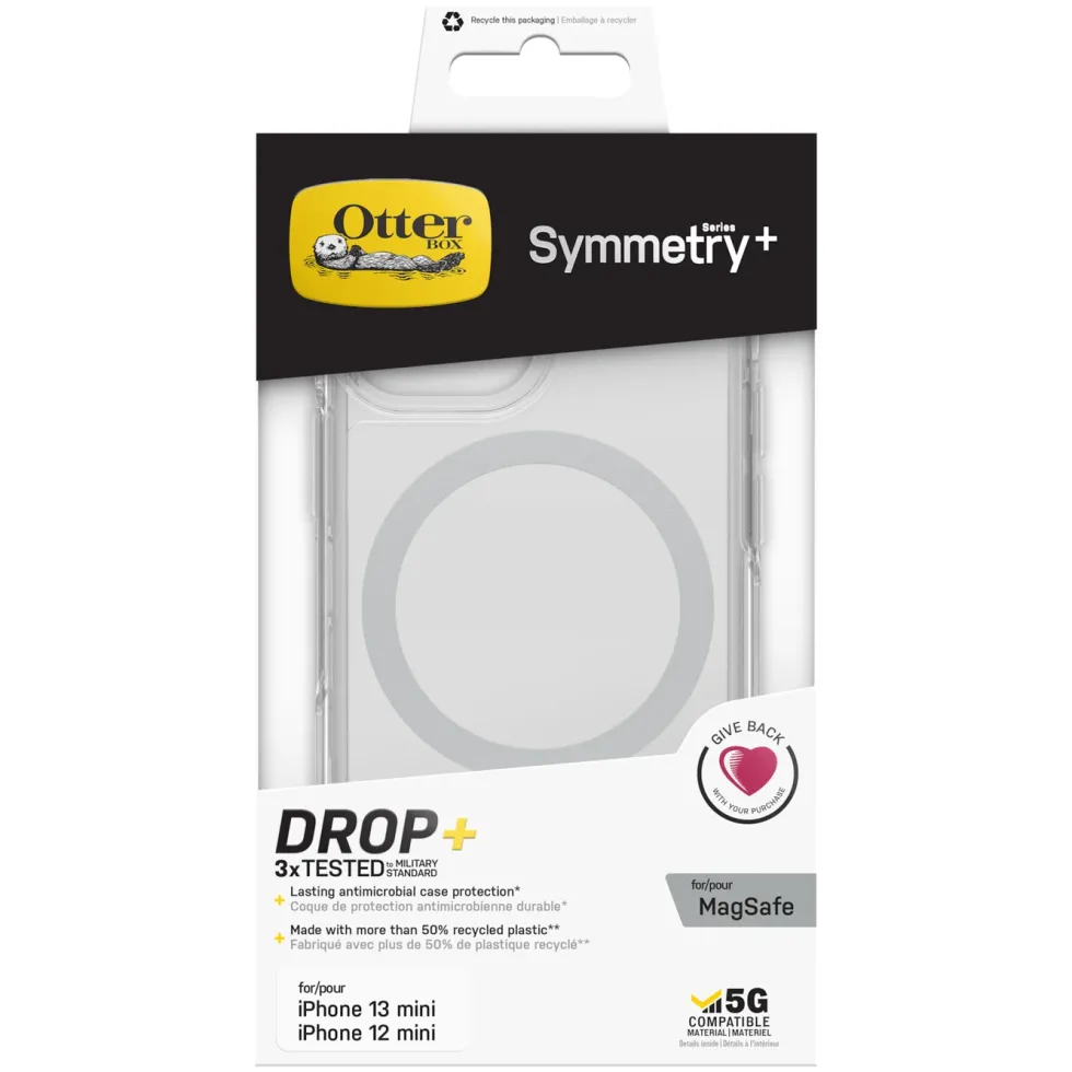 Otterbox Symmetry Plus Robust deksel for iPhone 13 Mini Gjennomsiktig