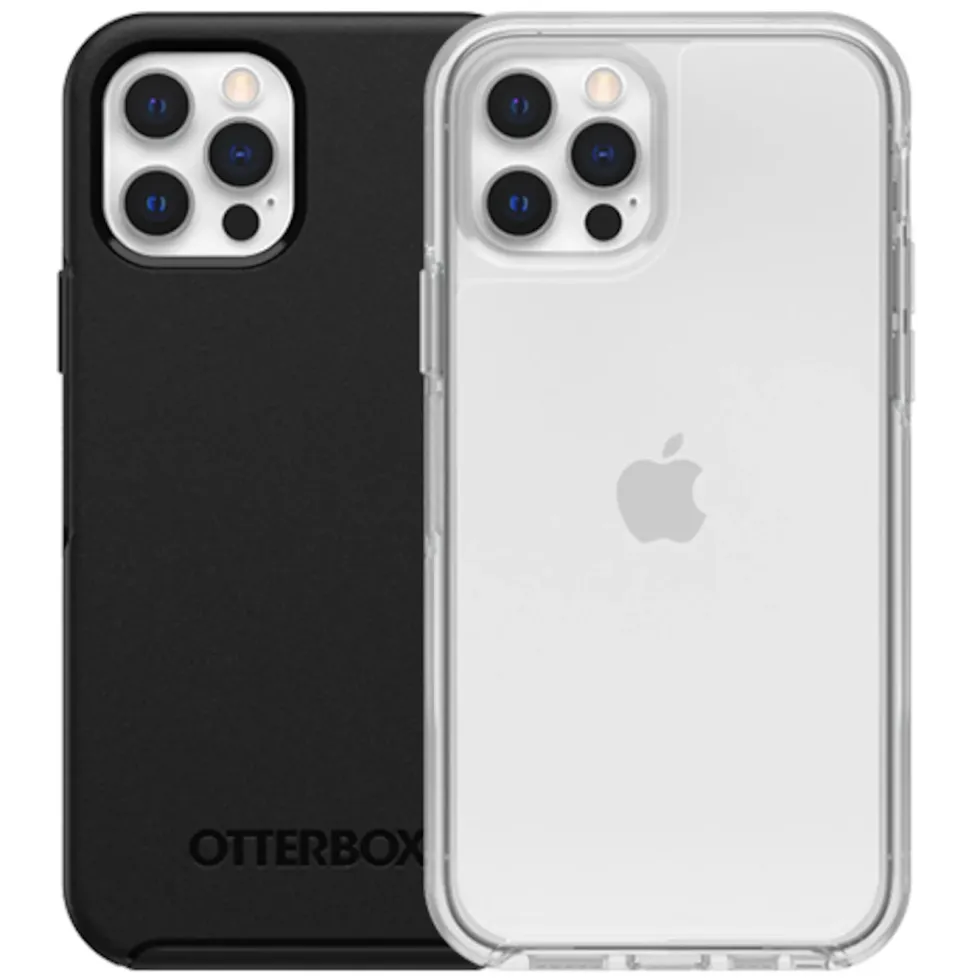 Otterbox Symmetry Robust deksel for iPhone 12 og 12 Pro Svart