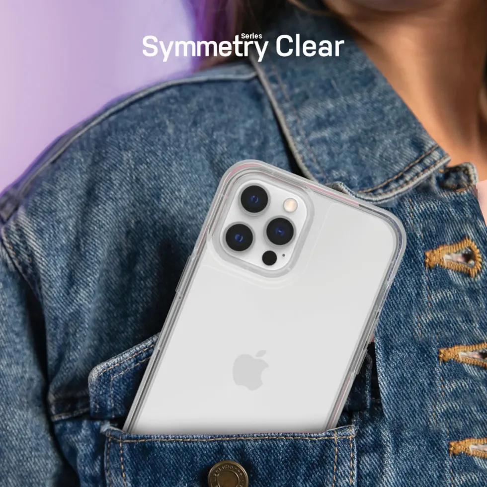 Otterbox Symmetry Robust deksel for iPhone 12 og 12 Pro Gjenomsiktlig