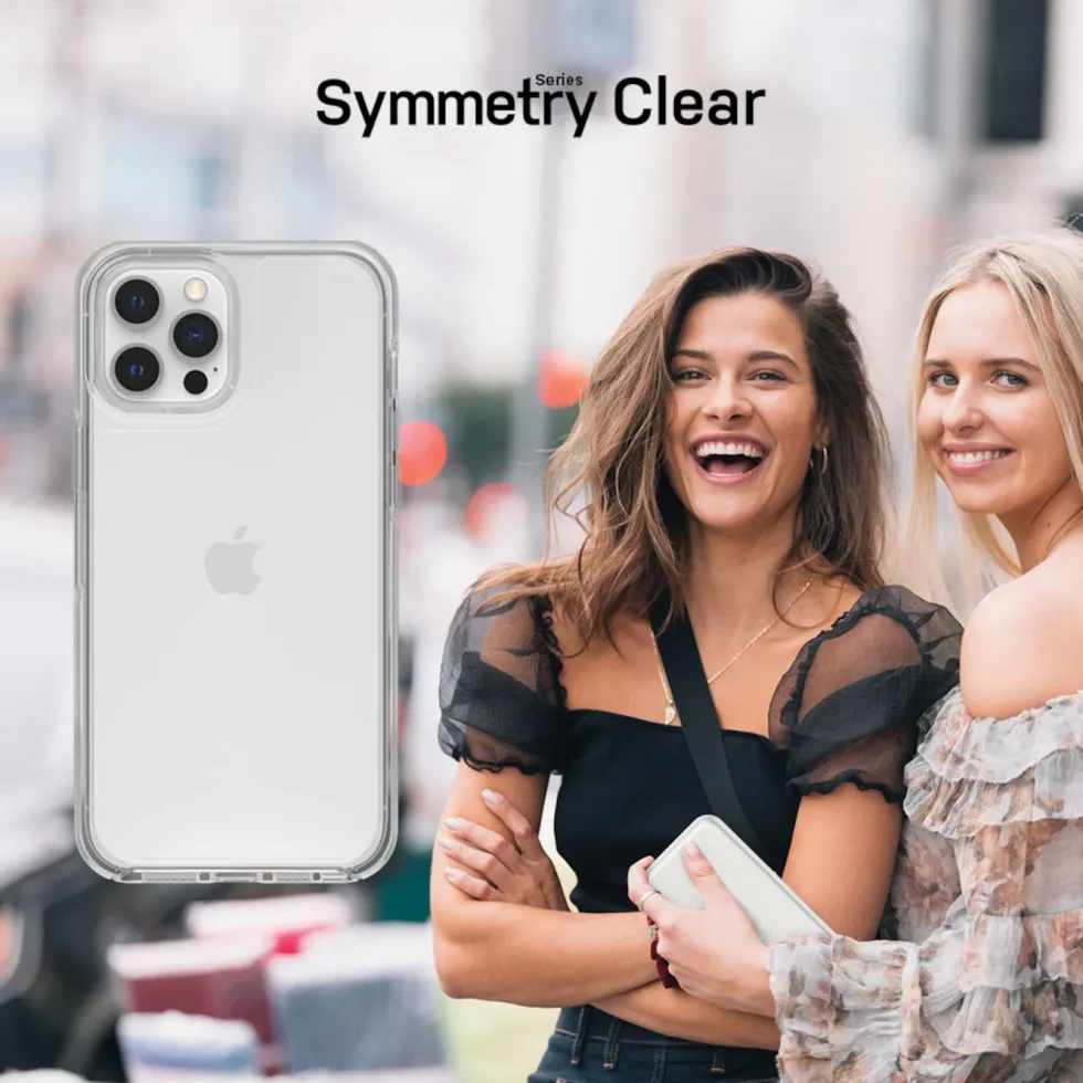 Otterbox Symmetry Robust deksel for iPhone 12 og 12 Pro Gjenomsiktlig