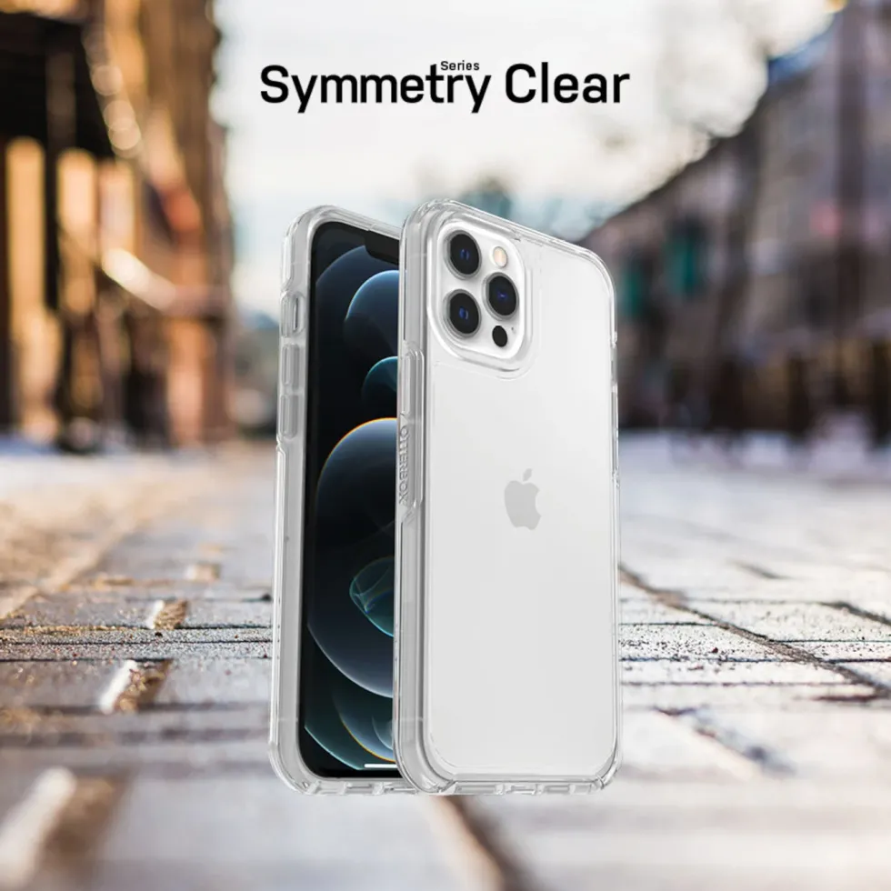 Otterbox Symmetry Robust deksel for iPhone 12 og 12 Pro Gjenomsiktlig