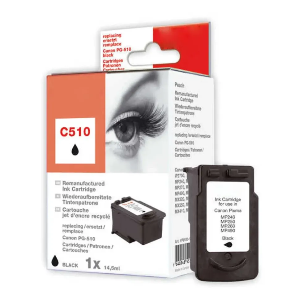Peach Blekk av typen Canon PG-510 - Svart