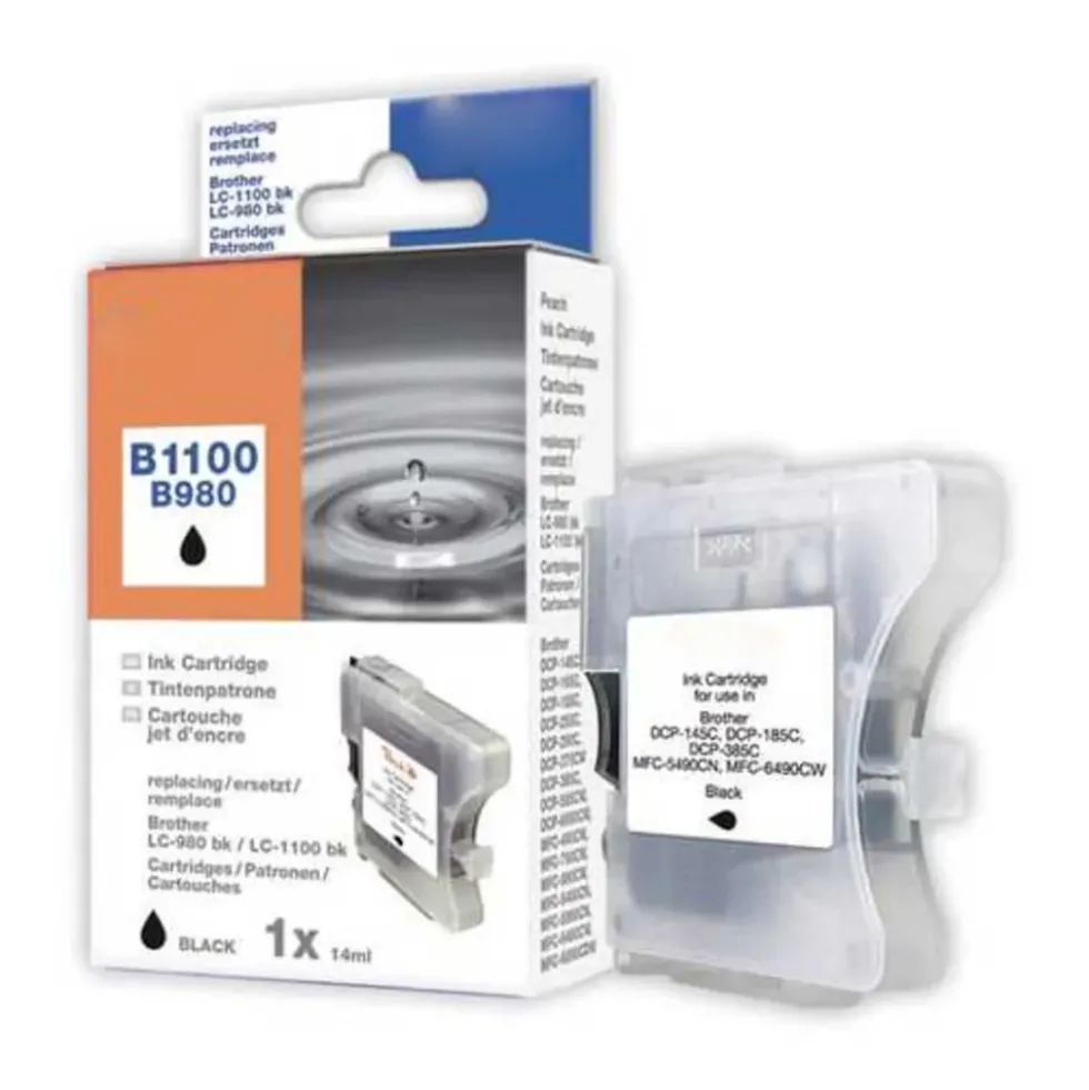 Peach LC980BK og LC1100BK Blekkpatron Svart