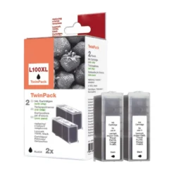 Peach Lexmark 100 Blekkpatron - Svart 2-pk.