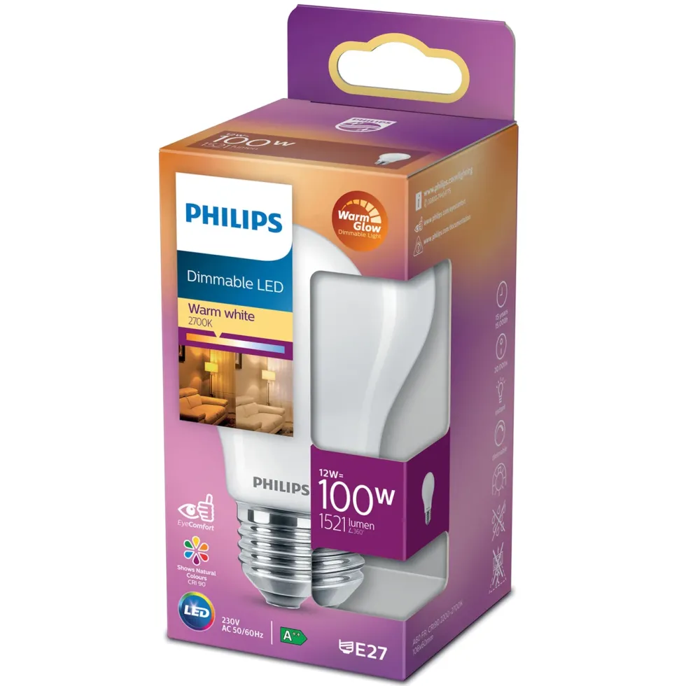 Philips Dimbar LED-pære E27 1521 lm