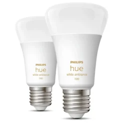 Philips Hue Ambiance Smart LED-pære E27 1100 lm 2-pack