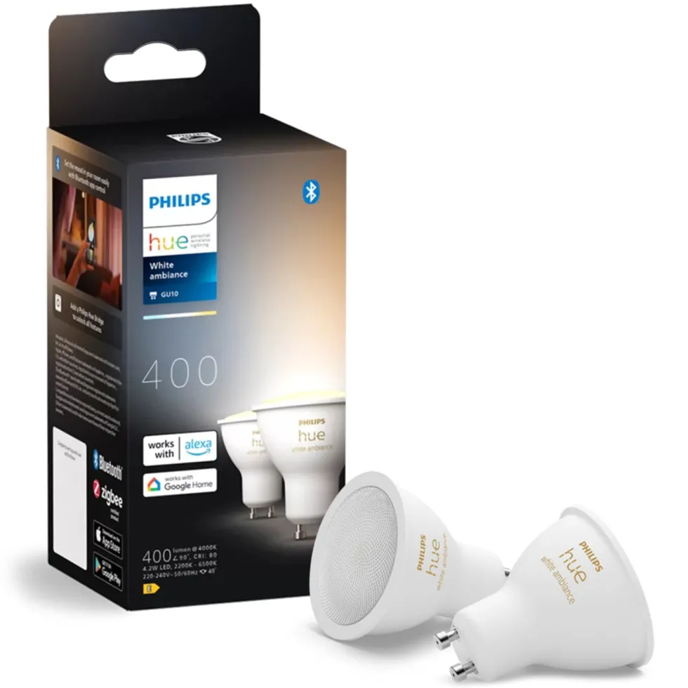 Philips Hue Ambience Smart LED-lampe GU10 400 lm 2-pk