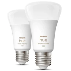 Philips Hue Color Ambiance Smart LED-pære E27 1100 lm 2-pk.