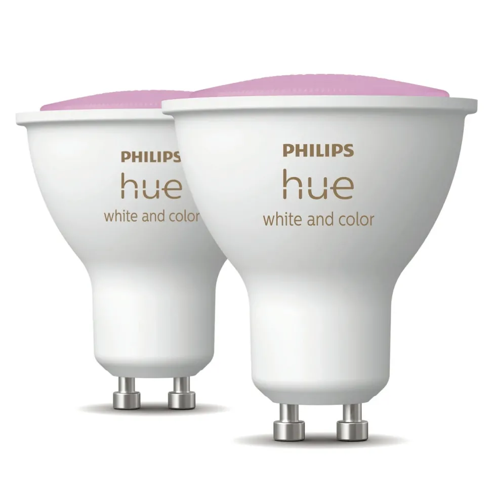 Philips Hue Color Ambiance Smart LED-pære GU10 350 lm 2-pk.
