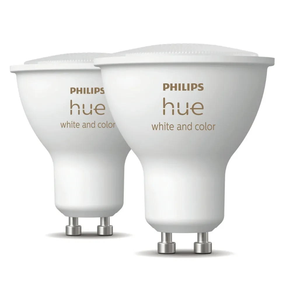 Philips Hue Color Ambiance Smart LED-pære GU10 350 lm 2-pk.