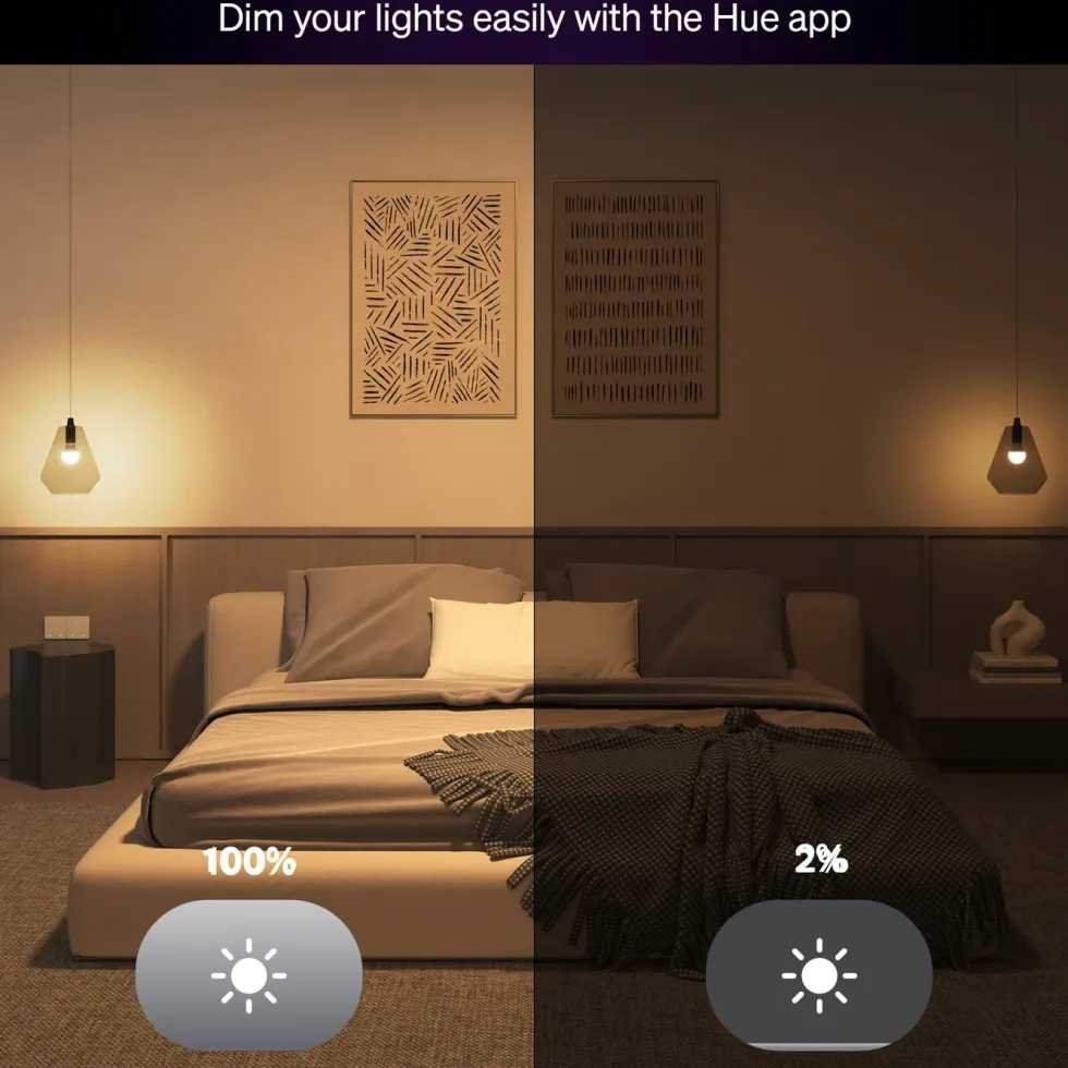 Philips Hue Essential Smart LED-pære E27 806 lm 3-pk.