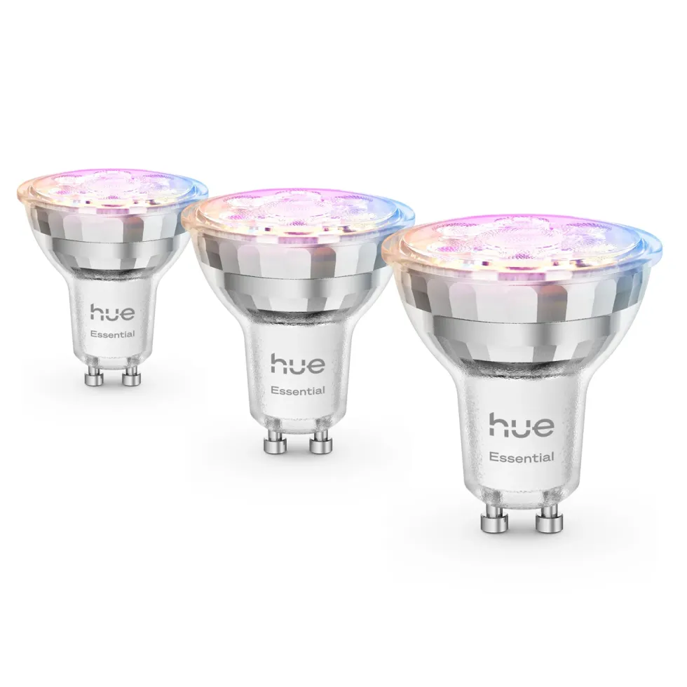 Philips Hue Essential Smart LED-pære GU10 345 lm 3-pk.