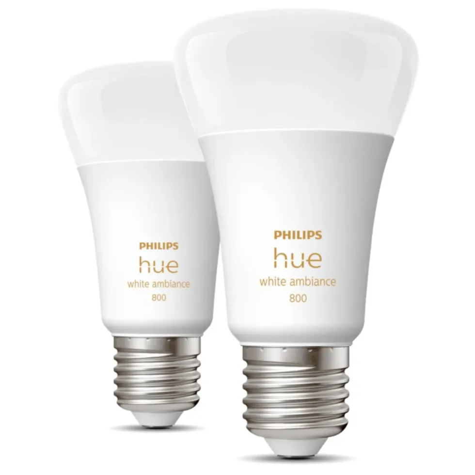 Philips Hue Filament A60 E27 Smart LED-pære 550 lm 2-pk.