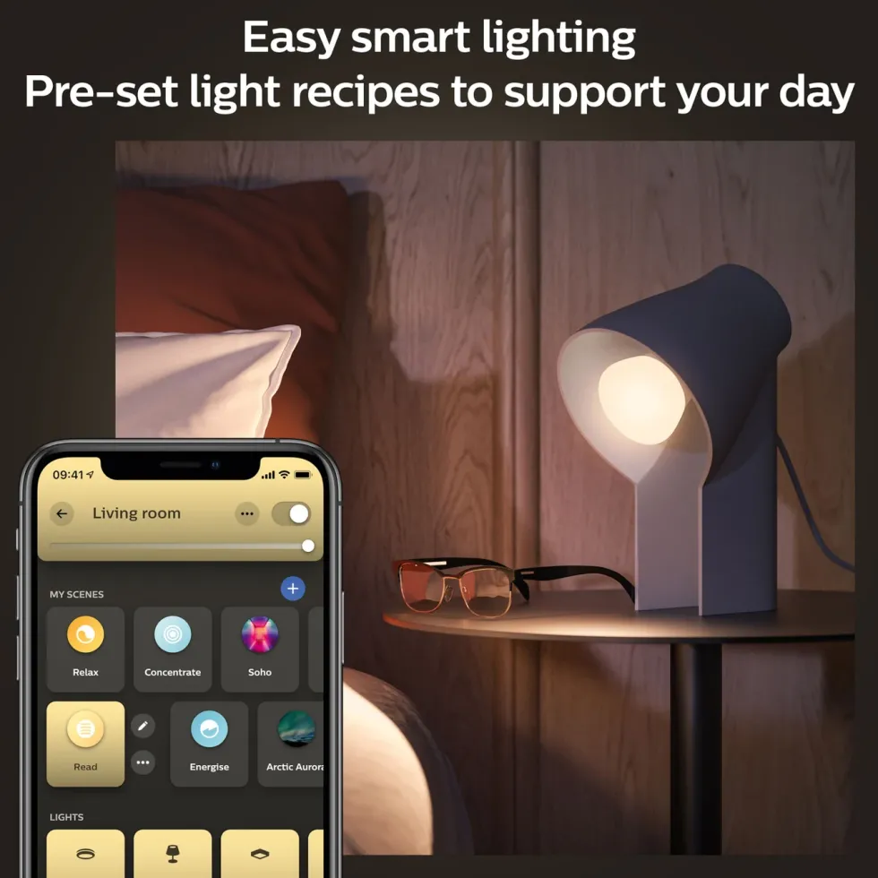 Philips Hue Filament A60 E27 Smart LED-pære 550 lm 2-pk.
