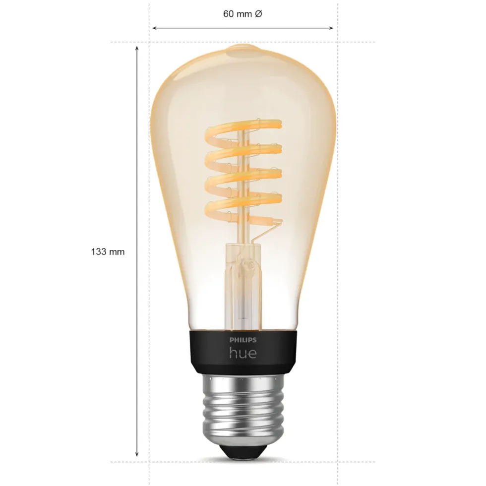 Philips Hue Filament ST64 E27 Smart LED-pære 550 lm
