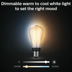 Philips Hue Filament ST64 E27 Smart LED-pære 550 lm