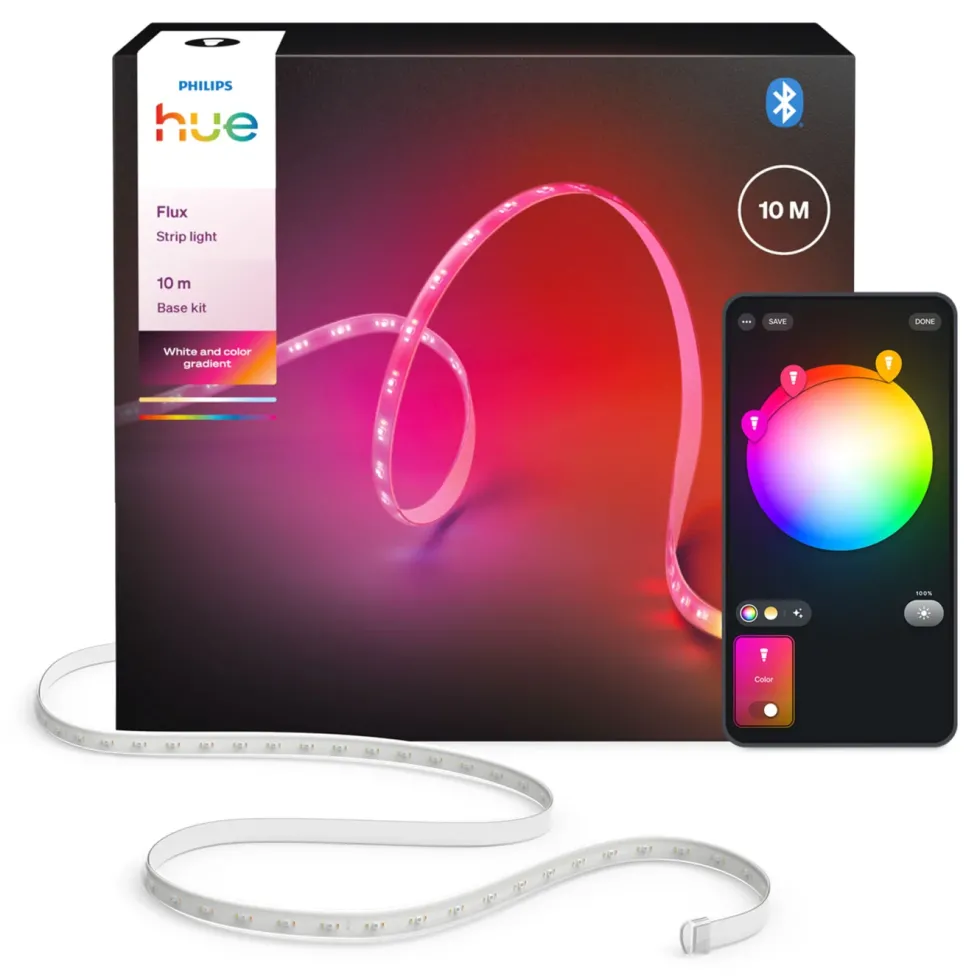 Philips Hue Flux LED‑list – Smart RGBW‑innendørsbelysning 10 m
