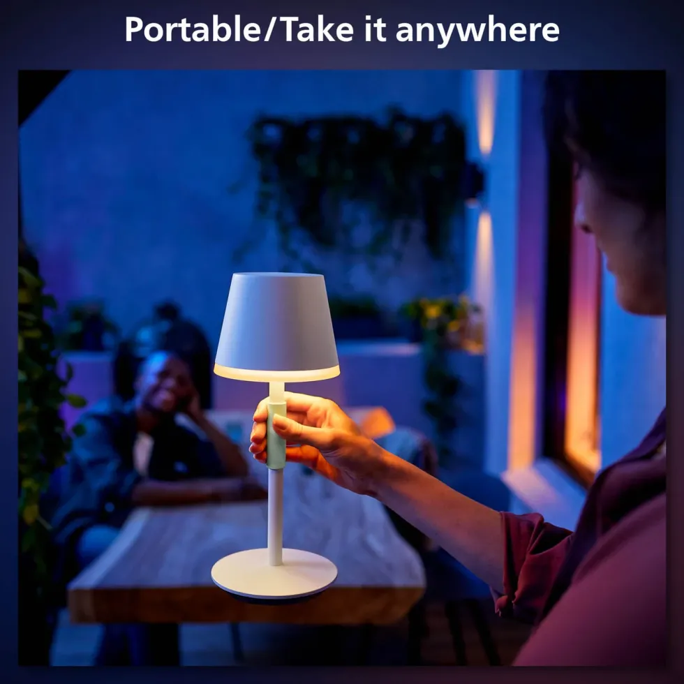 Philips Hue Hue Go Portabel bordlampe 530 lm Hvit