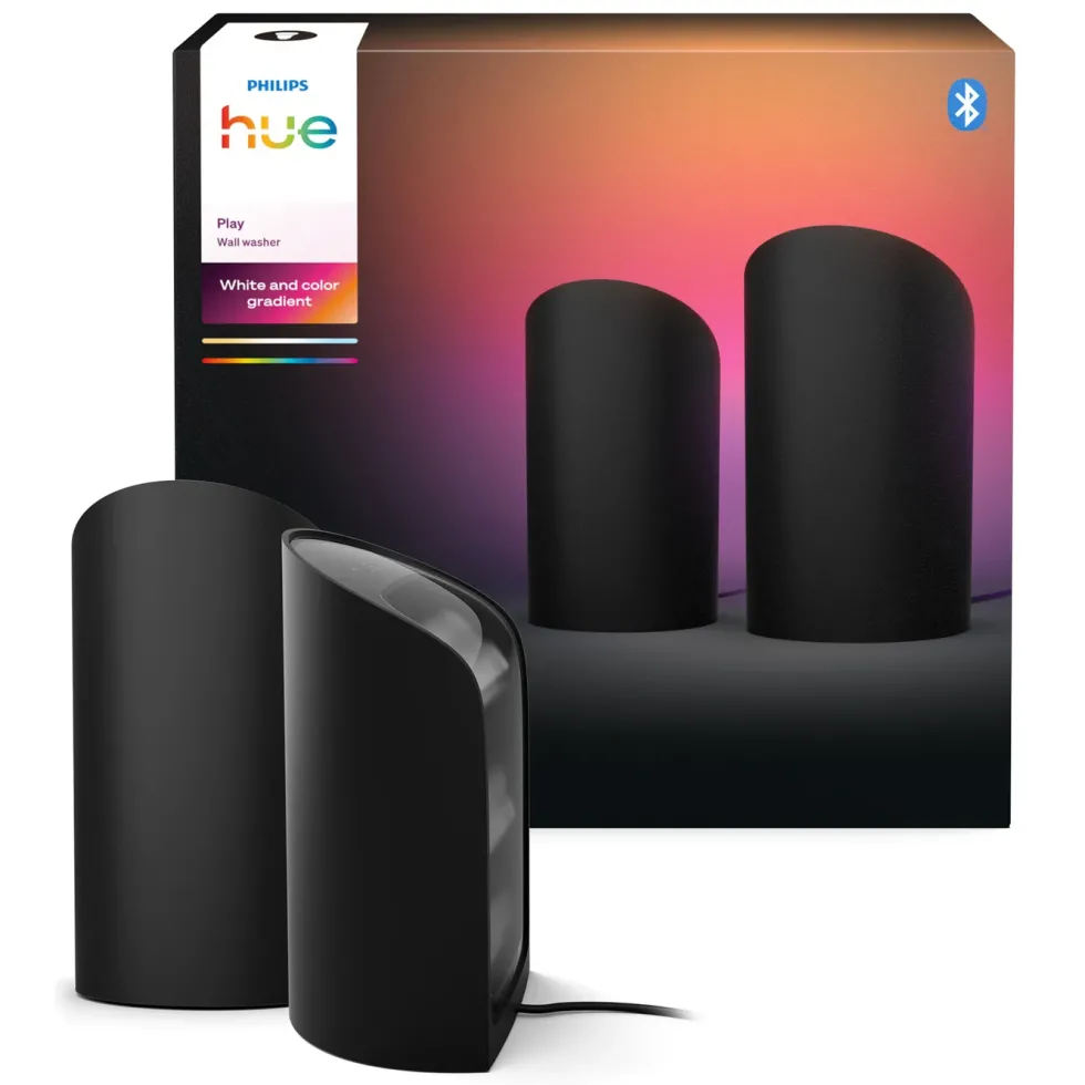 Philips Hue Hue Play Vegglys 2-pk. Svart