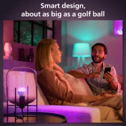 Philips Hue Luster Kuleformet LED-pære White and Color Ambiance E14 470 lm 2-pk.