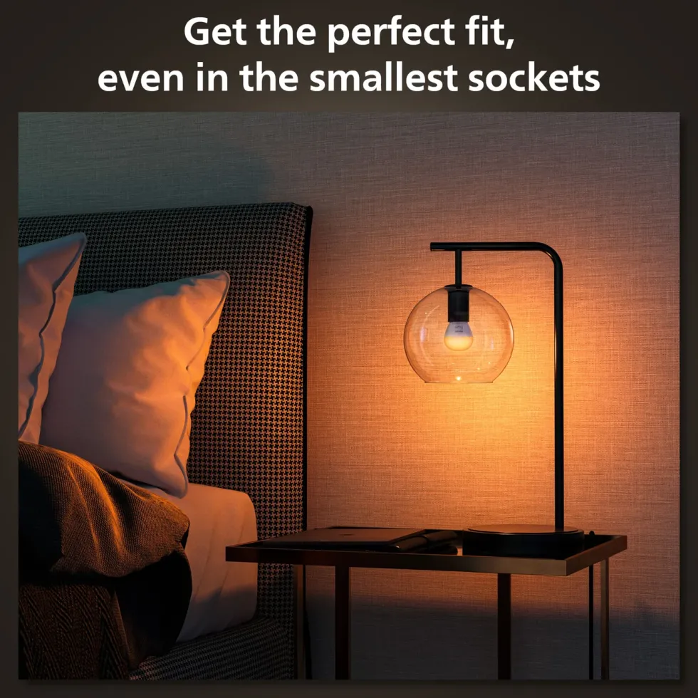 Philips Hue Luster Kuleformet LED-pære White Ambiance E14 470 lm 2-pk.