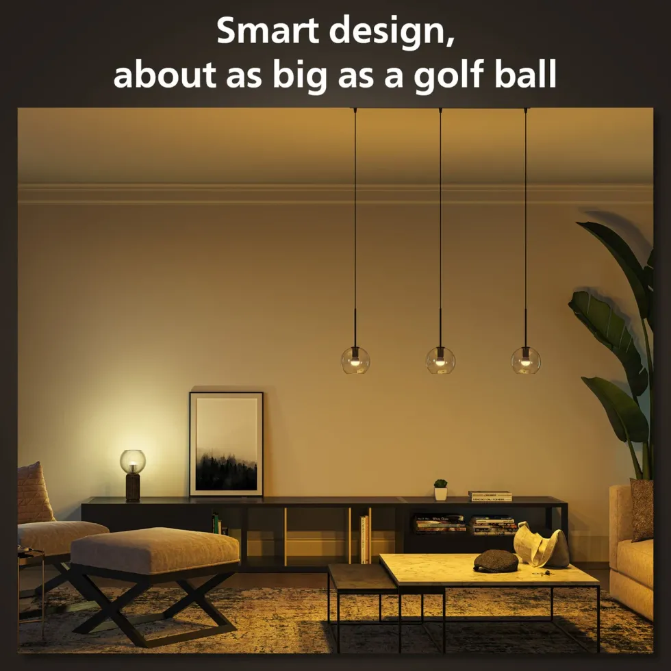 Philips Hue Luster Kuleformet LED-pære White Ambiance E14 470 lm 2-pk.