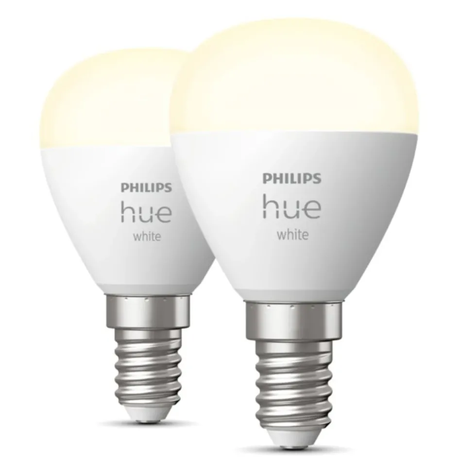 Philips Hue Luster Smart LED-pære E14 470 lm 2-pk.