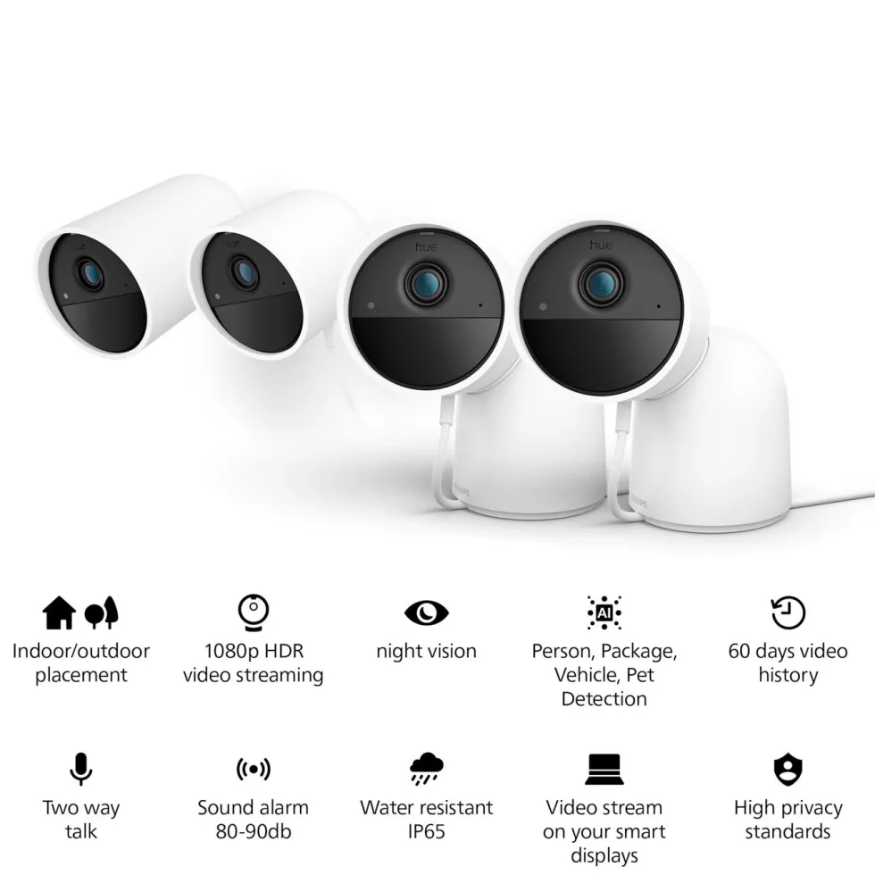 Philips Hue Secure Wired Cam Hvit