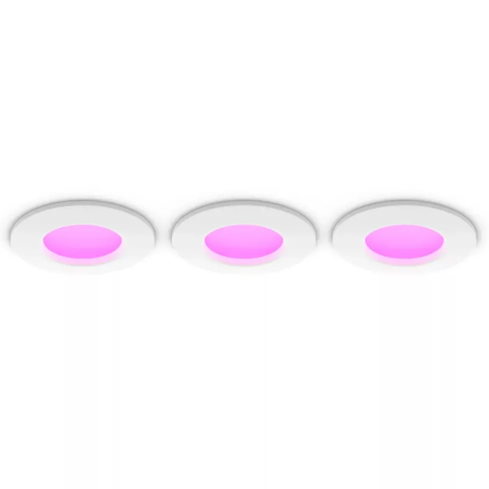 Philips Hue Slank innfelt belysning Ø90 mm 3-pakning Hvit