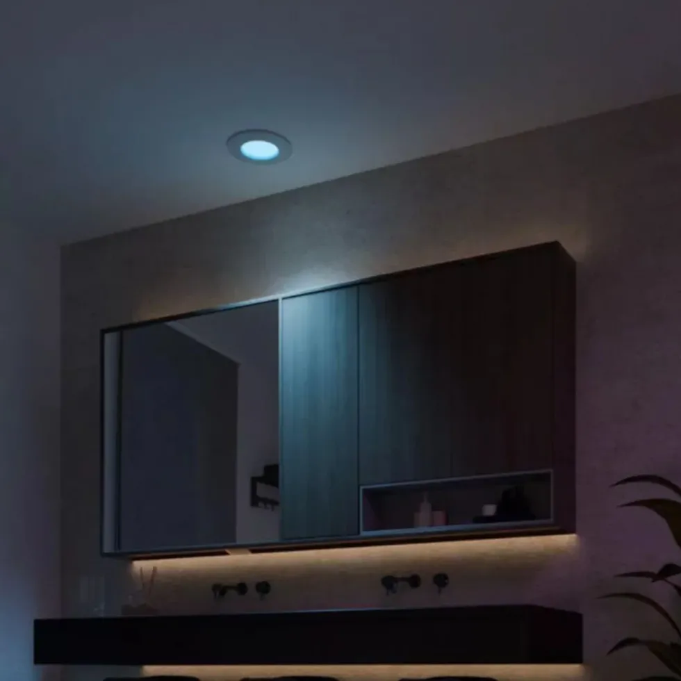 Philips Hue Slank innfelt belysning Ø90 mm 3-pakning Hvit