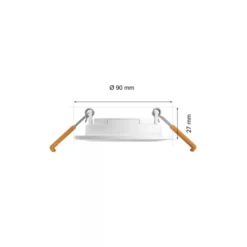 Philips Hue Slank innfelt belysning Ø90 mm Hvit