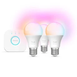 Philips Hue Startpakke Essential: 3x White & Color E27 + Bridge