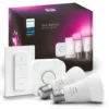 Philips Hue Startpakke: 2x White & Color E27 + Dimmer + Bridge