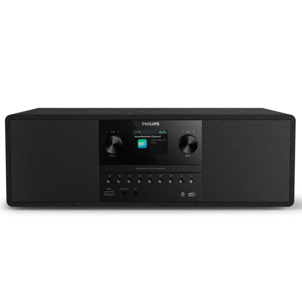 Philips Kompakt mikrosystem TAM6500 med CD, DAB+ og Bluetooth