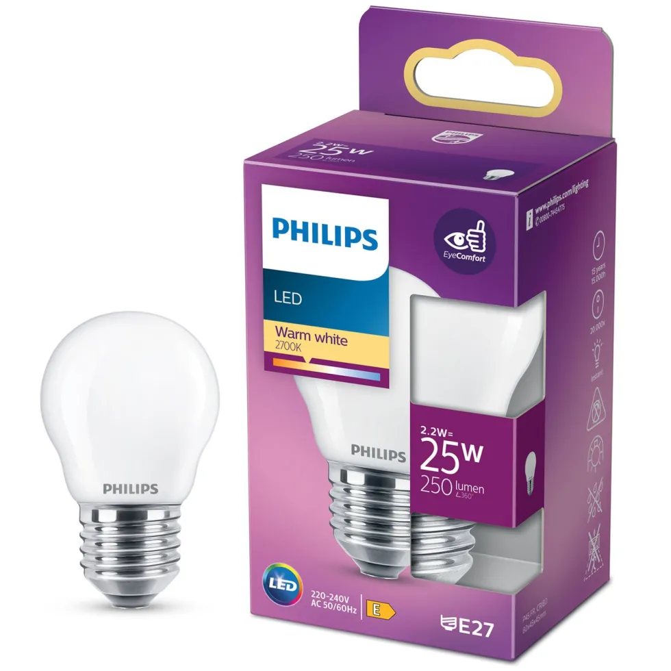 Philips LED-pære E27 250 lm