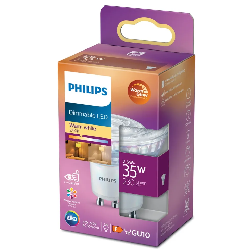 Philips LED-pære GU10 230 lm