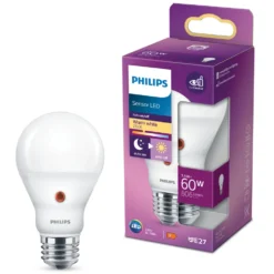 Philips LED-pære med skumringsrele E27 806 lm