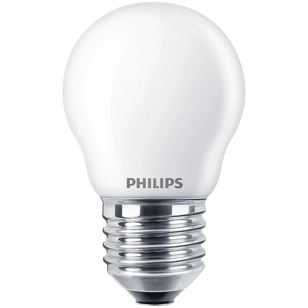 Philips Philips Kuleformet frostet LED-pære E27 250 lm 2-pk.