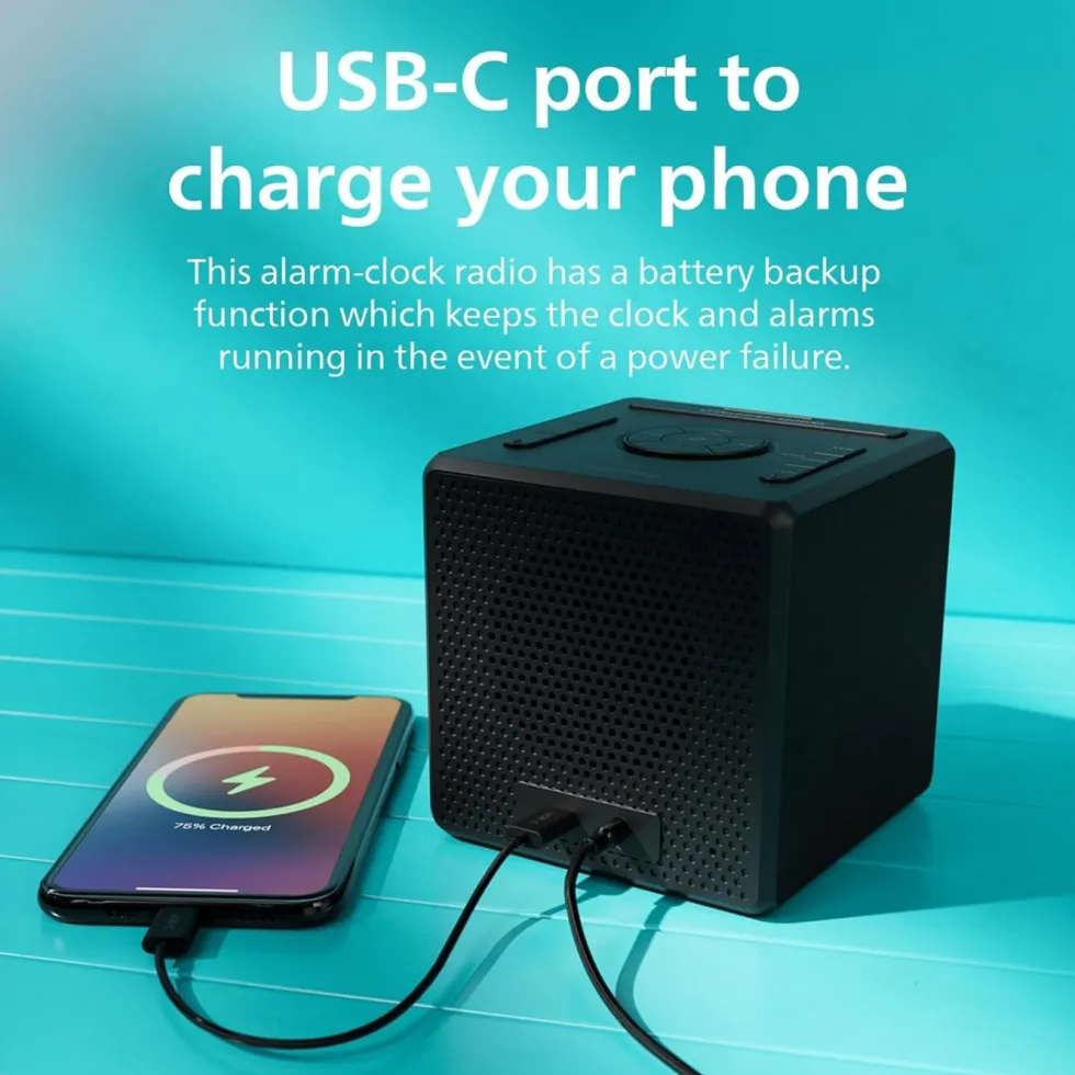 Philips R4600 DAB+-klokkeradio med USB-C-lading