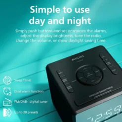 Philips R4600 DAB+-klokkeradio med USB-C-lading