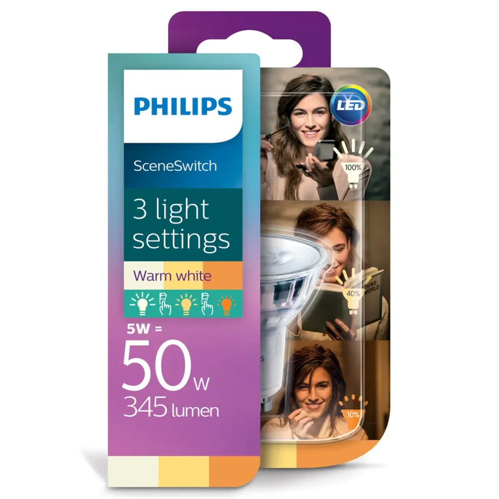 Philips Sceneswitch LED-pære GU10 350 lm
