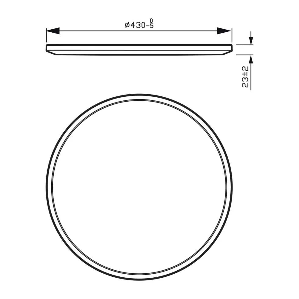 Philips Superslim CL550 taklampe 22 W SceneSwitch Hvit, Ø43 cm
