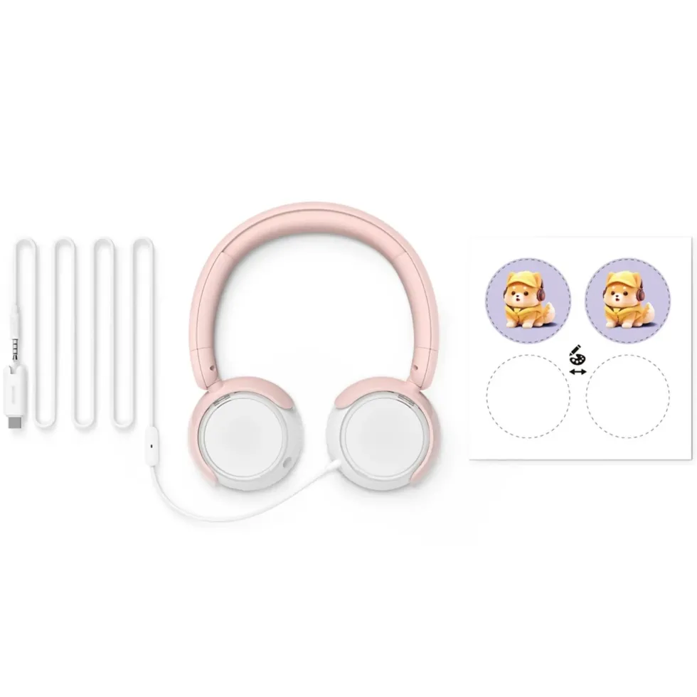 Philips TAK 2000 on-ear-barnehodetelefoner Rosa