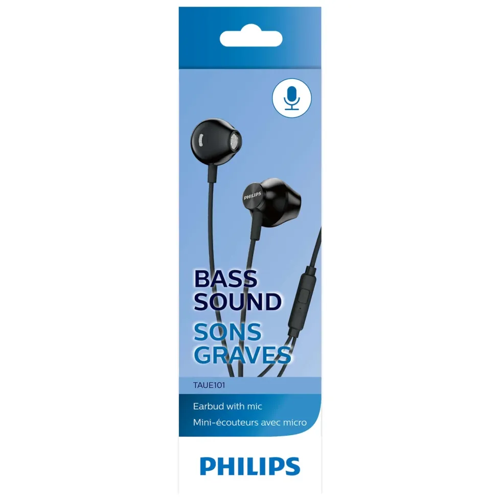 Philips TAUE101 in-ear-hodetelefoner med mikrofon Svart